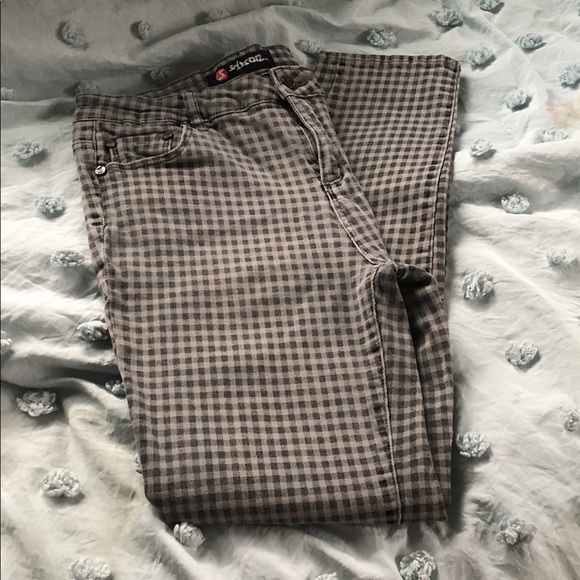 Scissor Gray Checkered Kids Bottoms - Picture 1 of 8